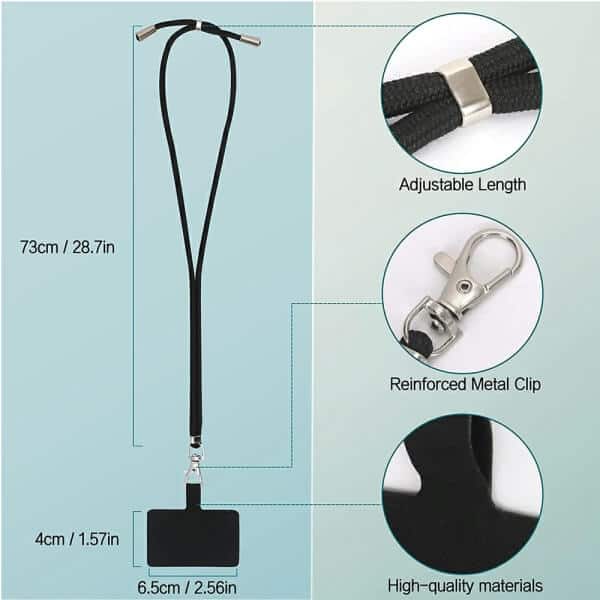 Universal Adjustable Phone Lanyard Anti-lost Lanyard Strap Detachable Universal Adjustable Phone Lanyard Anti-lost Lanyard Strap Detachable